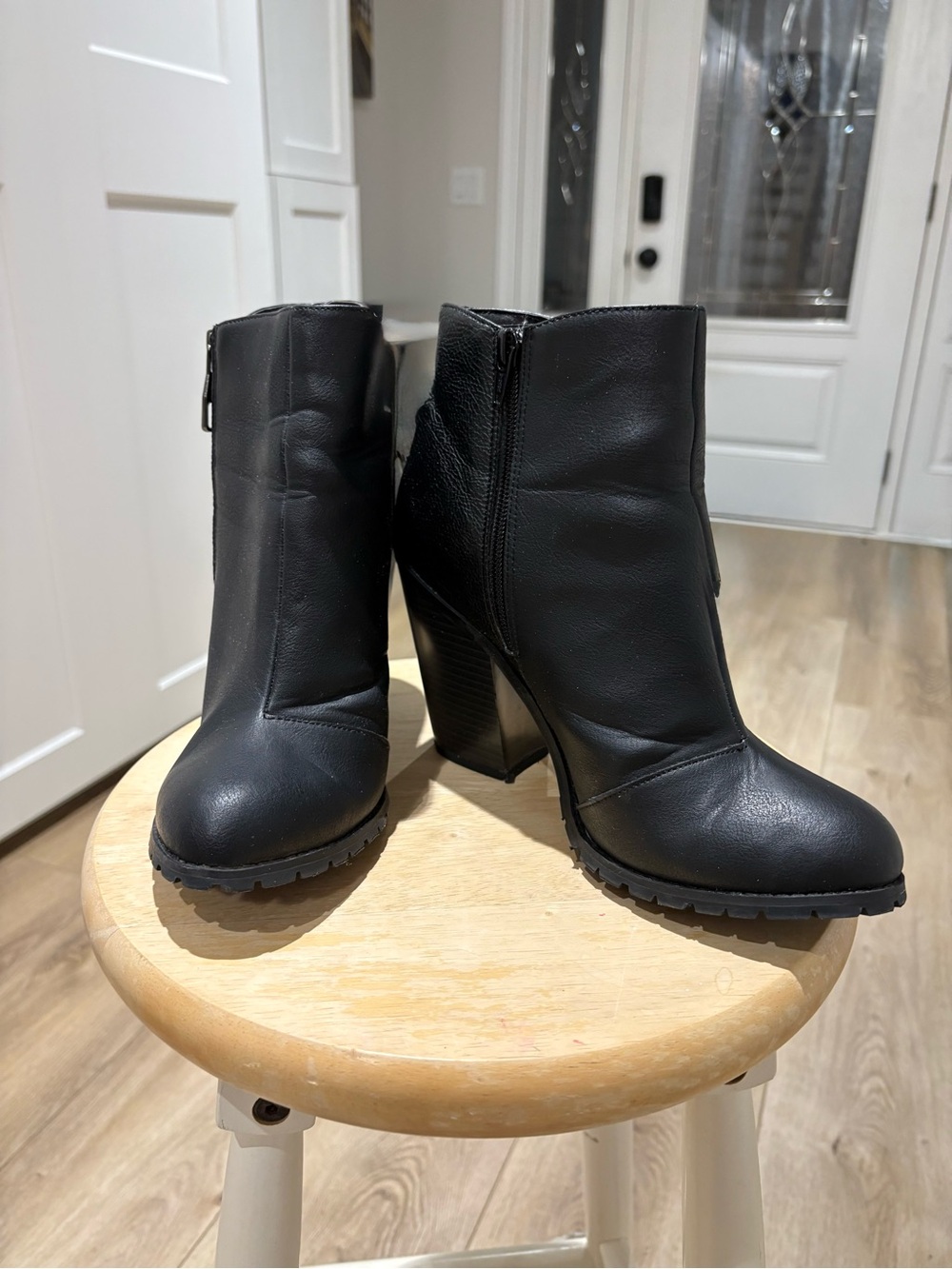 Call it Spring- Black High-Heel Ankle Boots